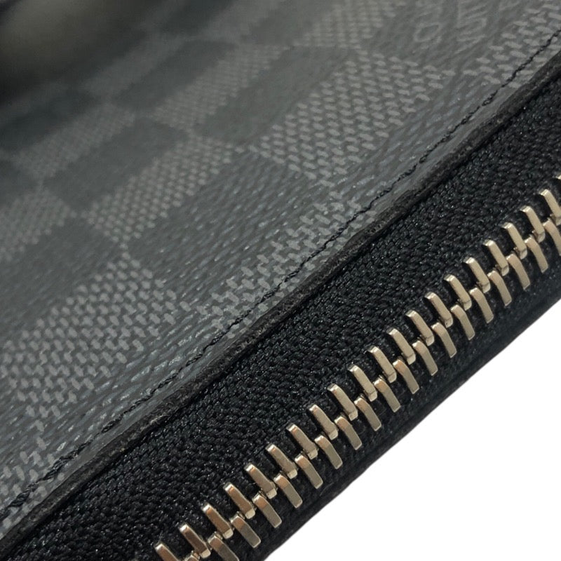 ルイ・ヴィトン LOUIS VUITTON ジッピーウォレット ・ヴェルティカル N63095 ブラック ダミエ・グラフィットキャンバス メンズ 長財布