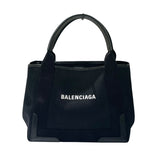 バレンシアガ BALENCIAGA ネイビーカバスS 339933 ブラック キャンバス レディース ハンドバッグ