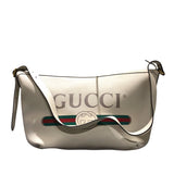 グッチ GUCCI ハーフムーン ホ―ボー ショルダーバッグ 523588 ホワイト カーフスキン レディース ショルダーバッグ