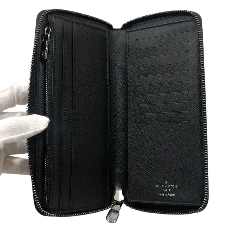 ルイ・ヴィトン LOUIS VUITTON ジッピー・ヴェルティカル M62295 ブラック SV金具 モノグラム・エクリプス キャンパス メンズ 長財布