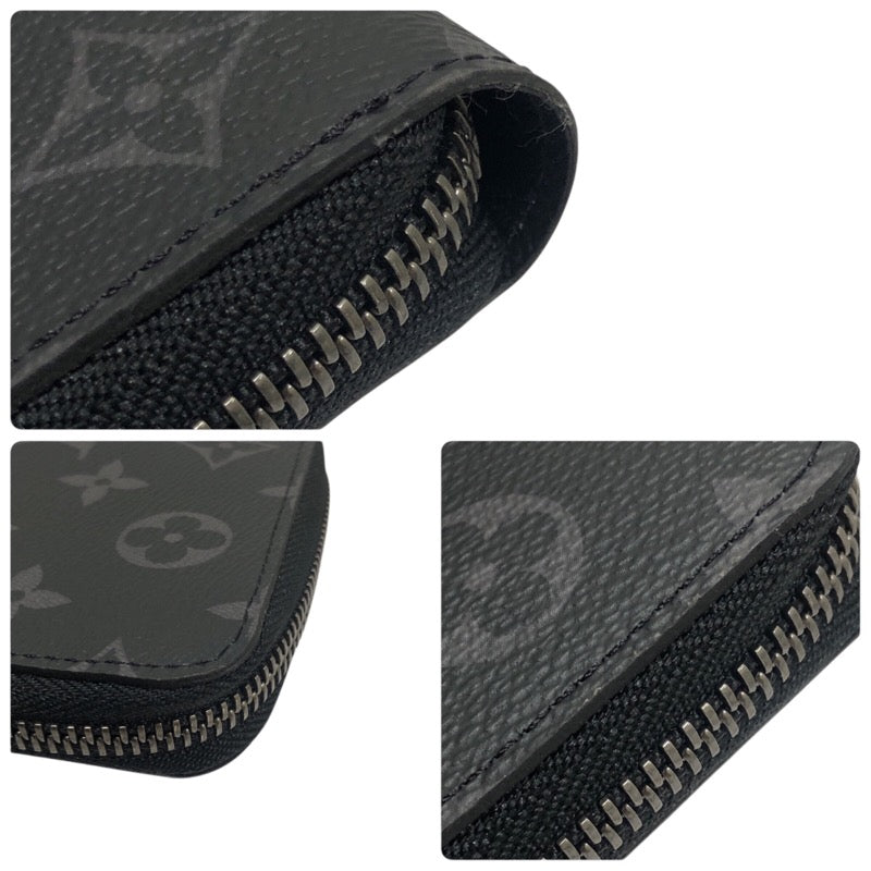 ルイ・ヴィトン LOUIS VUITTON ジッピー・ヴェルティカル M62295 ブラック SV金具 モノグラム・エクリプス キャンパス メンズ 長財布