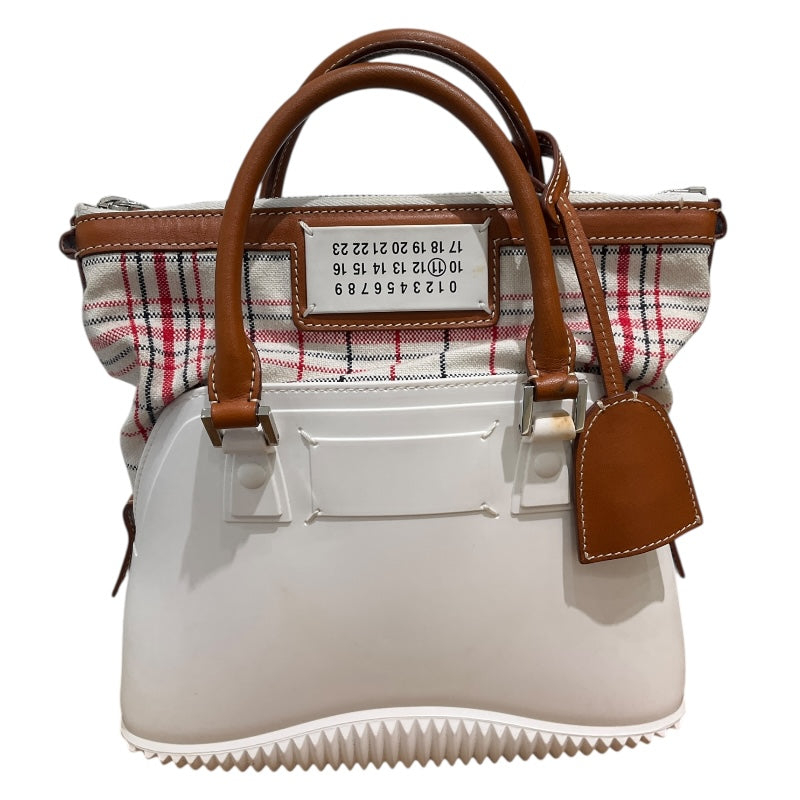 メゾン マルジェラ Maison Margiela 5AC ミニ ホワイト ラバーキャンバス レディース ショルダーバッグ メゾン マルジェラ Maison Margiela 5AC ミニ ホワイト ラバー