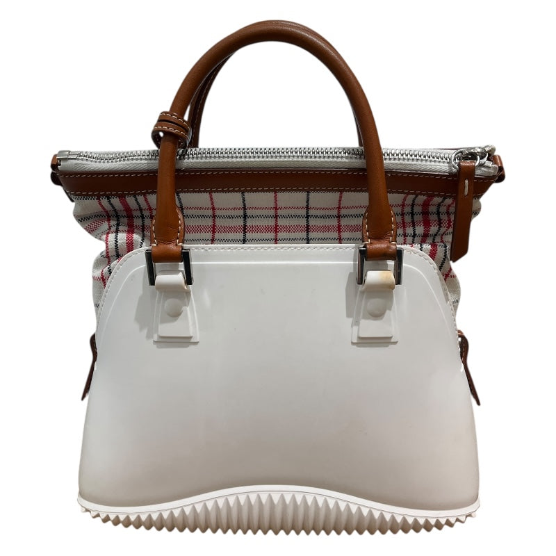 メゾン マルジェラ Maison Margiela 5AC ミニ ホワイト ラバーキャンバス レディース ショルダーバッグ メゾン マルジェラ Maison Margiela 5AC ミニ ホワイト ラバー