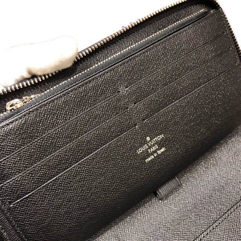 ルイ・ヴィトン LOUIS VUITTON ジッピー・オーガナイザー N63077 ブラック SV金具 ダミエグラフィットキャンバス メンズ 長財布