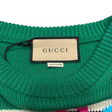 グッチ GUCCI ロゴデザインニットセーター 736021 グリーン コットン メンズ セーター