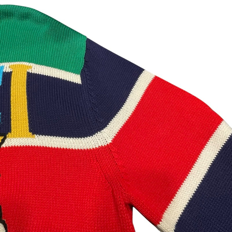 グッチ GUCCI ロゴデザインニットセーター 736021 グリーン コットン