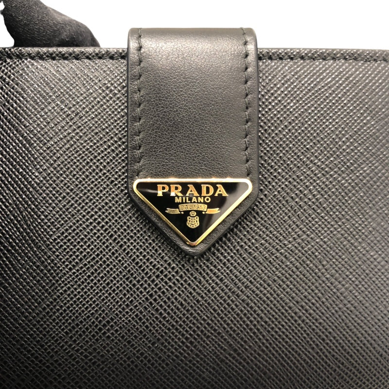 プラダ PRADA サフィアーノタブ折り財布 1ML018 ブラック レザー レディース 二つ折り財布