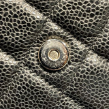 シャネル CHANEL マトラッセチェーンショルダー AP0250 28番台 ブラック SV金具 キャビアスキン レディース ショルダーバッグ