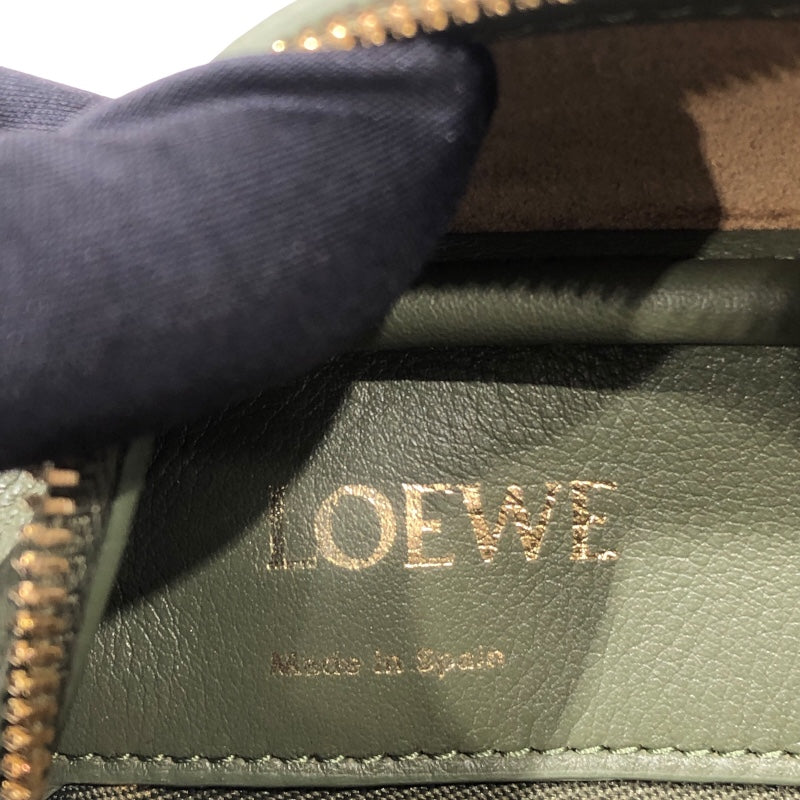 ロエベ LOEWE アマソナ19 アボカドグリーン×GD金具 レザー レディース ハンドバッグ