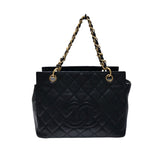 シャネル CHANEL ココマーク チェーン ハンドバッグ A18004 ブラック キャビアスキン レディース ハンドバッグ