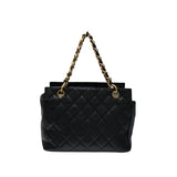 シャネル CHANEL ココマーク チェーン ハンドバッグ A18004 ブラック キャビアスキン レディース ハンドバッグ