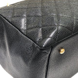 シャネル CHANEL ココマーク チェーン ハンドバッグ A18004 ブラック キャビアスキン レディース ハンドバッグ