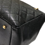 シャネル CHANEL ココマーク チェーン ハンドバッグ A18004 ブラック キャビアスキン レディース ハンドバッグ