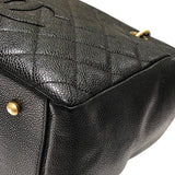 シャネル CHANEL ココマーク チェーン ハンドバッグ A18004 ブラック キャビアスキン レディース ハンドバッグ