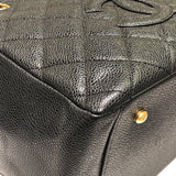 シャネル CHANEL ココマーク チェーン ハンドバッグ A18004 ブラック キャビアスキン レディース ハンドバッグ