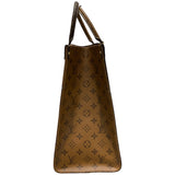 ルイ・ヴィトン LOUIS VUITTON オンザゴーＧＭ M45320 ブラウン モノグラム ジャイアント・リバース ユニセックス トートバッグ