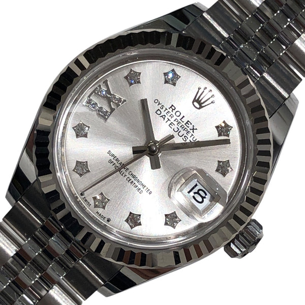 ROLEX ロレックス　デイトジャスト シルバー　オーバーホール済 ロレックス ROLEX デイトジャスト28 279174 シルバー WG/SS