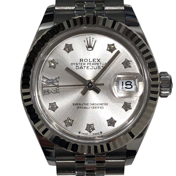 ロレックス ROLEX デイトジャスト28 279174 シルバー WG/SS レディース 腕時計