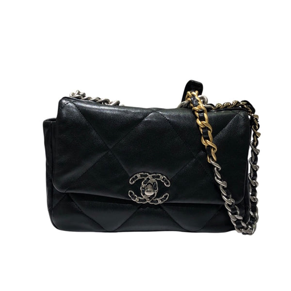 シャネル CHANEL CHANEL19バッグ AS1160 ブラック シャイニーラム
