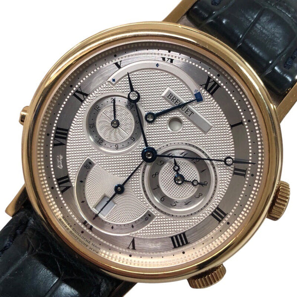 ブレゲ Breguet クラシック GMT アラーム 5707BA/12/9V6 K18YG/レザーストラップ 自動巻き メンズ 腕時計
