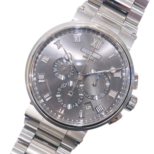 ブレゲ Breguet マリーン クロノグラフ 5527TI/G2/TWO グレー チタン 自動巻き メンズ 腕時計