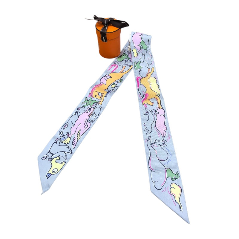 エルメス HERMES ツイリー マルチカラー シルク レディース スカーフ