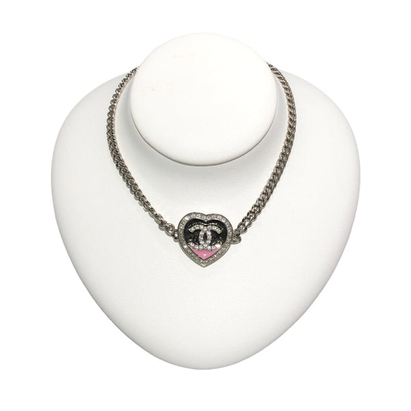 シャネル CHANEL CCマークハートネックレス メタル・ラインストーン アクセサリー