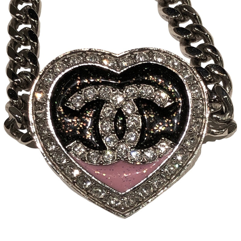 シャネル CHANEL CCマークハートネックレス メタル・ラインストーン アクセサリー