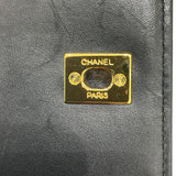 シャネル CHANEL マトラッセ レザーショルダーフラップバッグ ブラック/ゴールド ラムスキン レディース ショルダーバッグ