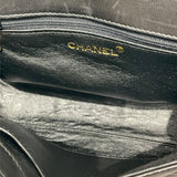 シャネル CHANEL マトラッセ レザーショルダーフラップバッグ ブラック/ゴールド ラムスキン レディース ショルダーバッグ