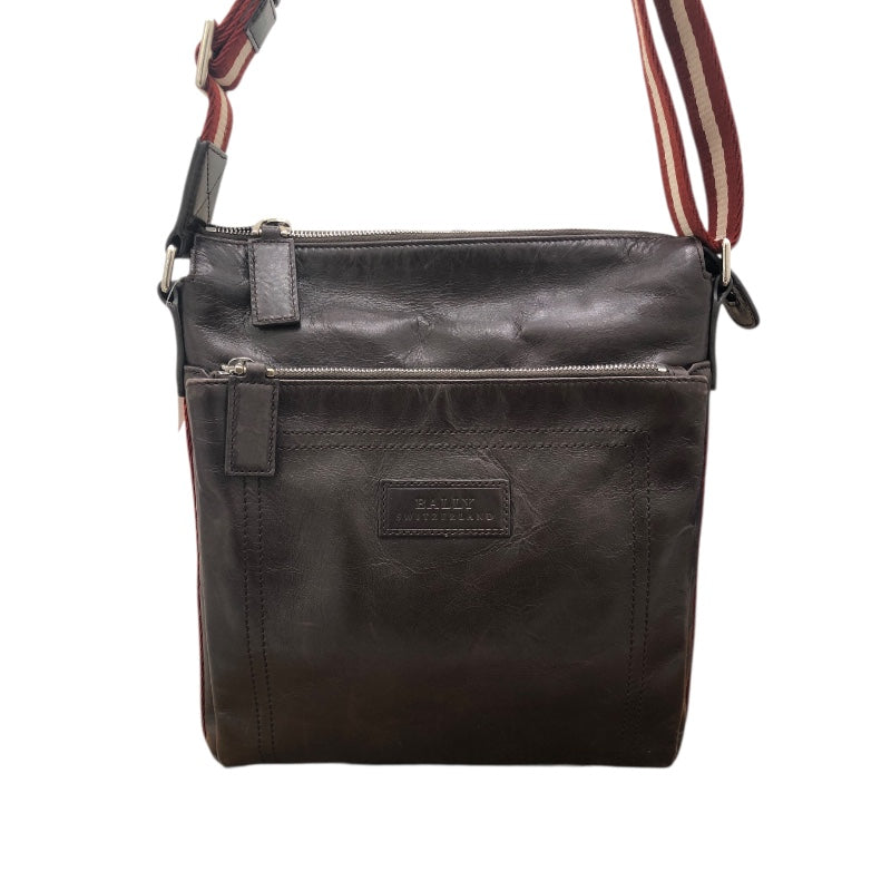 バリー BALLY ショルダーバッグ ブラウン レザー メンズ ショルダーバッグ