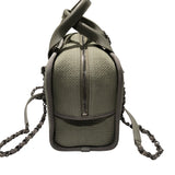 シャネル CHANEL ドーヴィル ボーリングバッグ A92749 グレー キャンバス レディース ショルダーバッグ