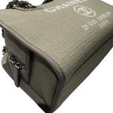 シャネル CHANEL ドーヴィル ボーリングバッグ A92749 グレー キャンバス レディース ショルダーバッグ