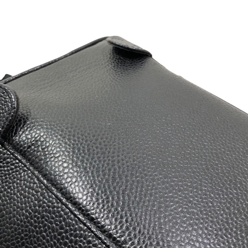 シャネル CHANEL ココマークバニティ A01998 9番台 ブラック×ゴールド金具 キャビアスキン レディース ハンドバッグ
