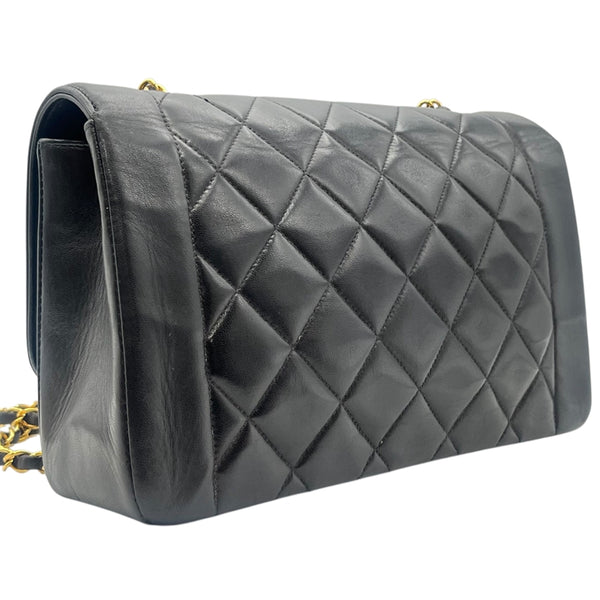 シャネル CHANEL ダイアナ25 A01165 ブラック ゴールド金具 ラムスキン レディース ショルダーバッグ