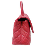 シャネル CHANEL ココハンドルXS A92990 レッド　ゴールド金具 キャビアスキン レディース ハンドバッグ