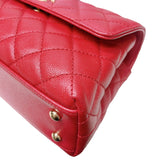 シャネル CHANEL ココハンドルXS A92990 レッド　ゴールド金具 キャビアスキン レディース ハンドバッグ