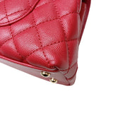 シャネル CHANEL ココハンドルXS A92990 レッド　ゴールド金具 キャビアスキン レディース ハンドバッグ