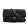 シャネル CHANEL マトラッセ チェーンウォレット AP2096 ブラック キャビアスキン レディース ショルダーバッグ