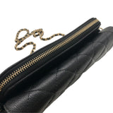 シャネル CHANEL マトラッセ チェーンウォレット AP2096 ブラック キャビアスキン レディース ショルダーバッグ
