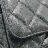 シャネル CHANEL マトラッセ チェーンウォレット AP2096 ブラック キャビアスキン レディース ショルダーバッグ