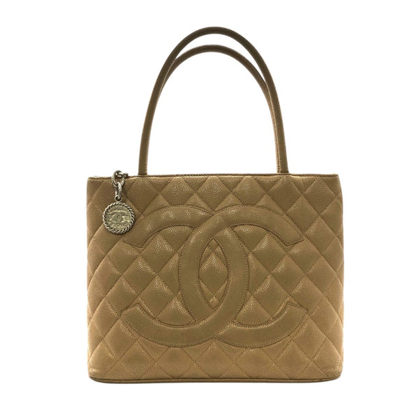 シャネル CHANEL 復刻トート A01804 ベージュ キャビアスキン
