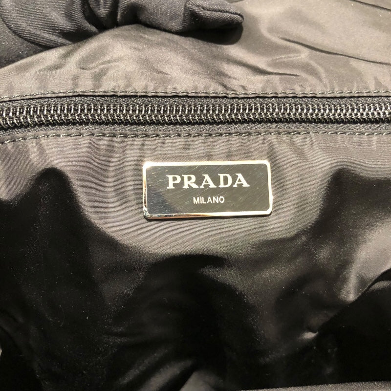 値下げ☆ PRADA プラダ トートバッグ,シルバー金具 プラダトートバッグ ブラック シルバー金具 レディース カーフ