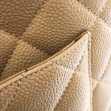 シャネル CHANEL 復刻トート A01804 ベージュ キャビアスキン　 レディース トートバッグ