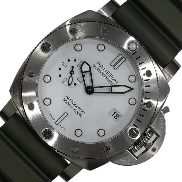 パネライ PANERAI サブマーシブル　クアランタクアトロ　ビアンコ PAM01226 ホワイト SS メンズ 腕時計