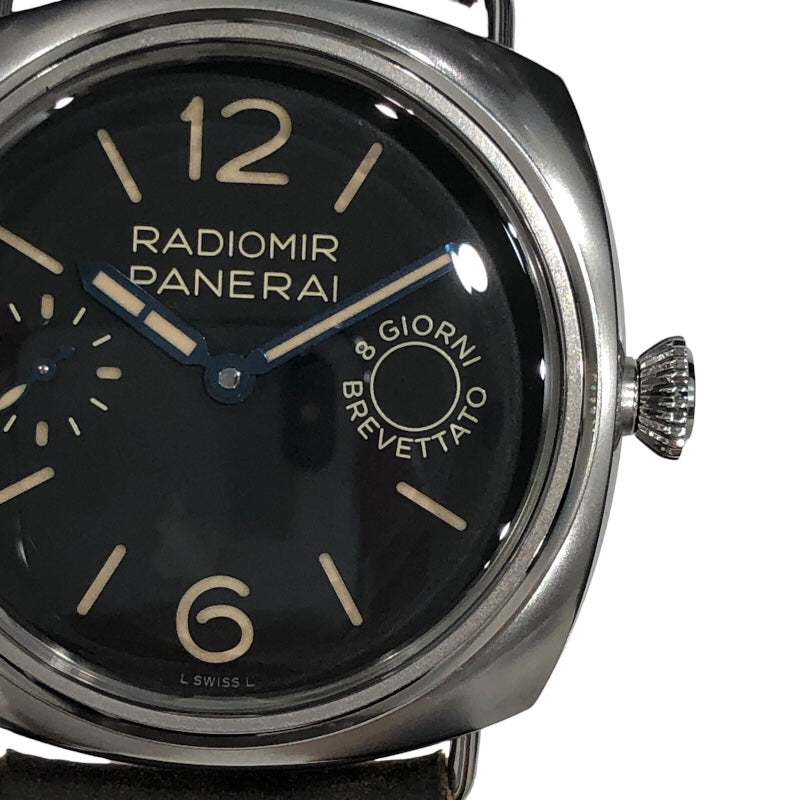パネライ PANERAI ラジオミール　8デイズ PAM00992 ブラック SS メンズ 腕時計