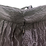 セリーヌ CELINE レースフレアロングスカート ブラック 40 コットン レディース ロングスカート