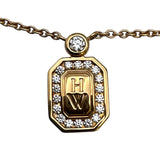ハリーウィンストン HARRY WINSTON HWロゴネックレス 750PG ジュエリー