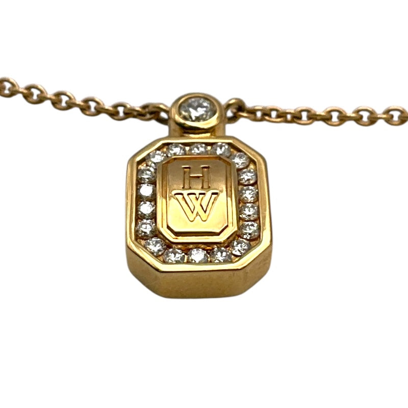 ハリーウィンストン HARRY WINSTON HWロゴネックレス 750PG ジュエリー