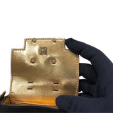 フェンディ FENDI フェンダーチェ　ナノ　バゲット 7AS095 ブラック　GD金具 レザー レディース ショルダーバッグ